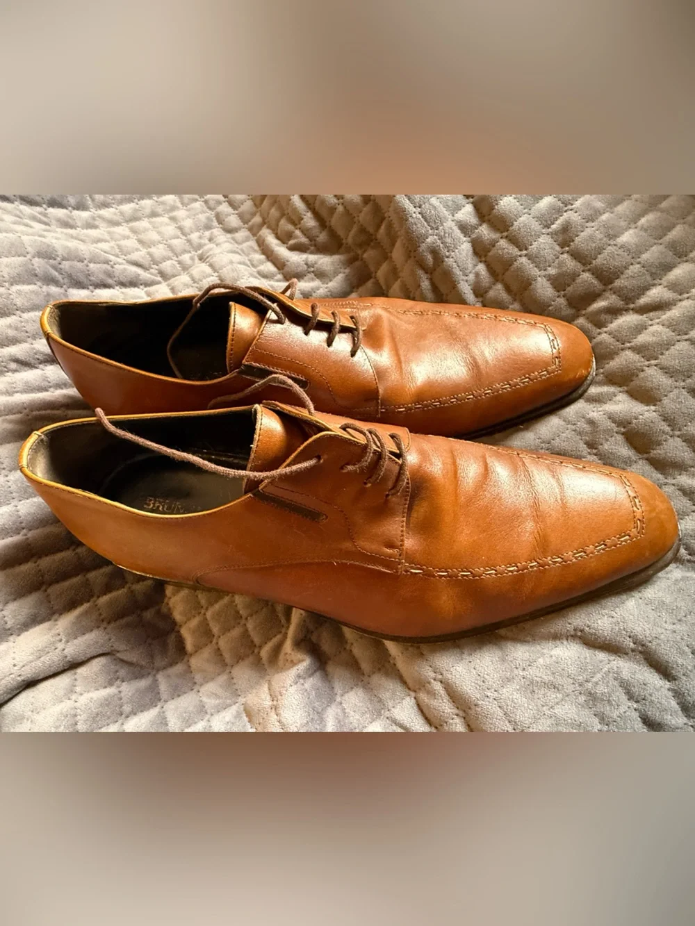 Men’s Luxury Bruno Magli RISKOR Leather Dress Shoes Italy - Size 10 Wide